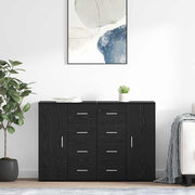 Dressoir zwart eiken 59x39x80 cm