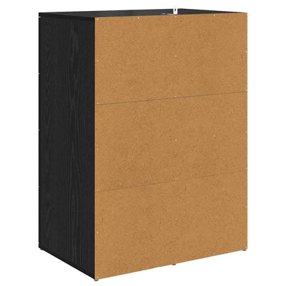 Dressoirs Corona 2 pcs Zwart Eiken 59 x 39 x 80 cm Bewerkt hout