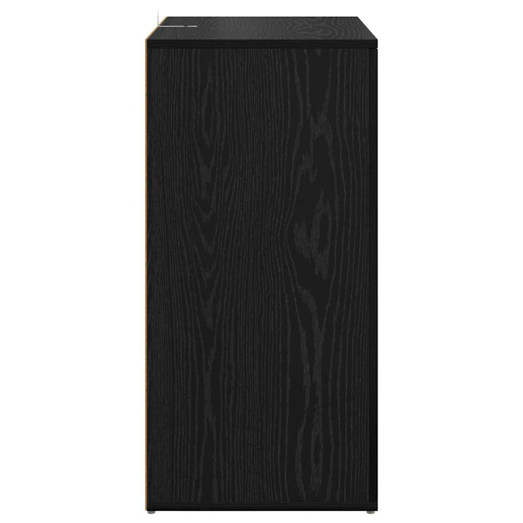 Dressoirs Corona 2 pcs Zwart Eiken 59 x 39 x 80 cm Bewerkt hout