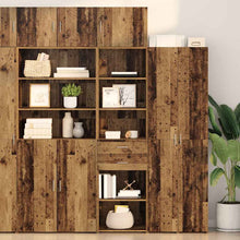 Highboard met lade Oud Hout 50 x 42,5 x 225 cm Bewerkt hout