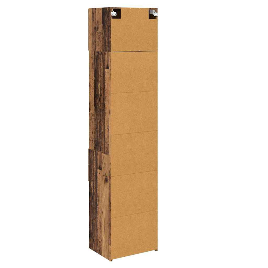 Highboard met lade Oud Hout 50 x 42,5 x 225 cm Bewerkt hout