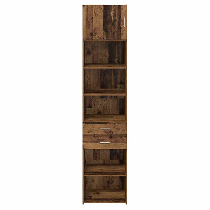 Highboard met lade Oud Hout 50 x 42,5 x 225 cm Bewerkt hout