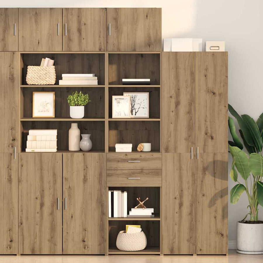 Highboard Artisan Eiken 50 x 42,5 x 225 cm Bewerkt hout