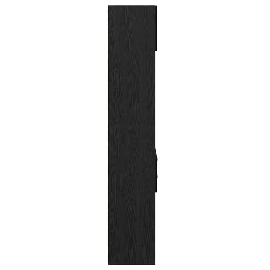 Highboard Met Lade 50 X 42,5 X 225 Cm Bewerkt Hout Zwart eiken
