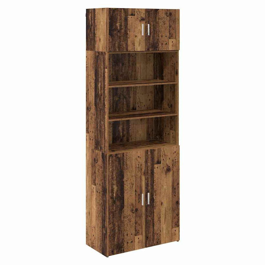 Opbergkast Oud Hout 80 x 42,5 x 225 cm Bewerkt hout