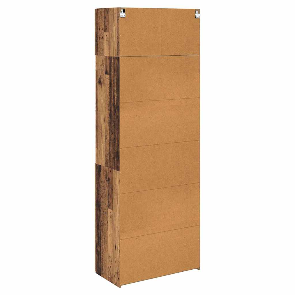Opbergkast Oud Hout 80 x 42,5 x 225 cm Bewerkt hout