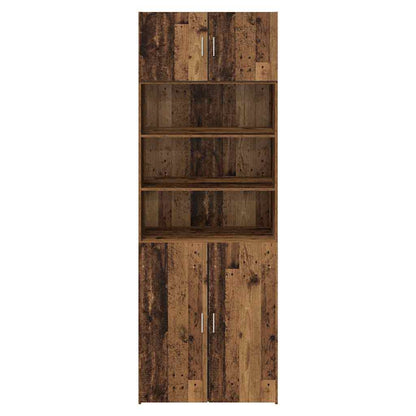 Opbergkast Oud Hout 80 x 42,5 x 225 cm Bewerkt hout