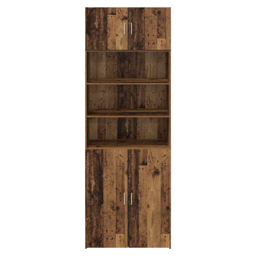 Opbergkast Oud Hout 80 x 42,5 x 225 cm Bewerkt hout