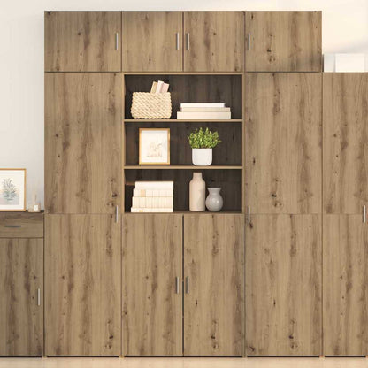 Opbergkast Artisan Eiken 80 X 42,5 X 225 Cm Bewerkt Hout