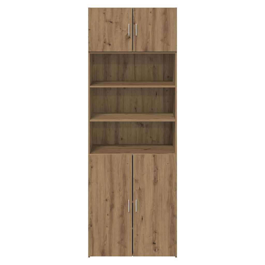 Opbergkast Artisan Eiken 80 X 42,5 X 225 Cm Bewerkt Hout
