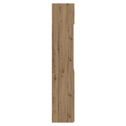 Opbergkast Artisan Eiken 80 X 42,5 X 225 Cm Bewerkt Hout