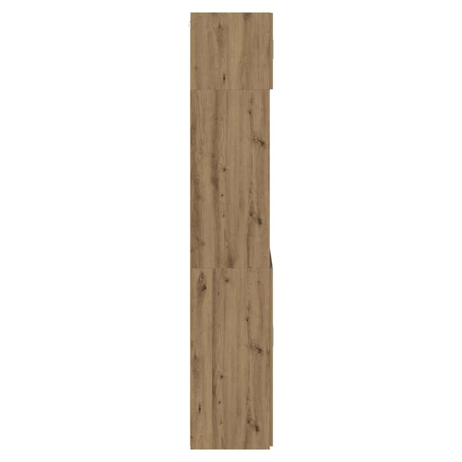 Opbergkast Artisan Eiken 80 X 42,5 X 225 Cm Bewerkt Hout