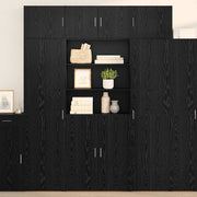 Opbergkast zwart eiken 80x42,5x225 cm