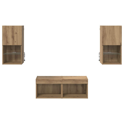 TV Wandkasten 4 pcs Artisan Eiken 30,5 x 30 x 60 cm