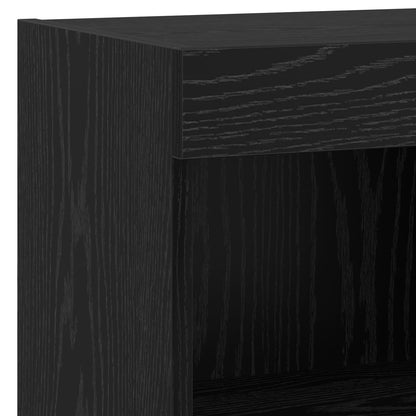 TV Wandkasten 4 pcs Zwart Eiken 30,5 x 30 x 60 cm Bewerkt hout