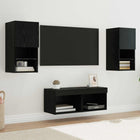 Tv-wandkast 30x30x60 cm zwart eiken