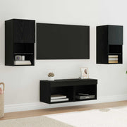 Tv-wandkast 30x30x60 cm zwart eiken