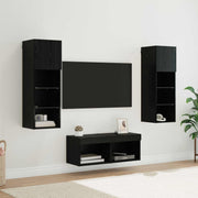 Tv-meubel 40x30x30 cm zwart eiken