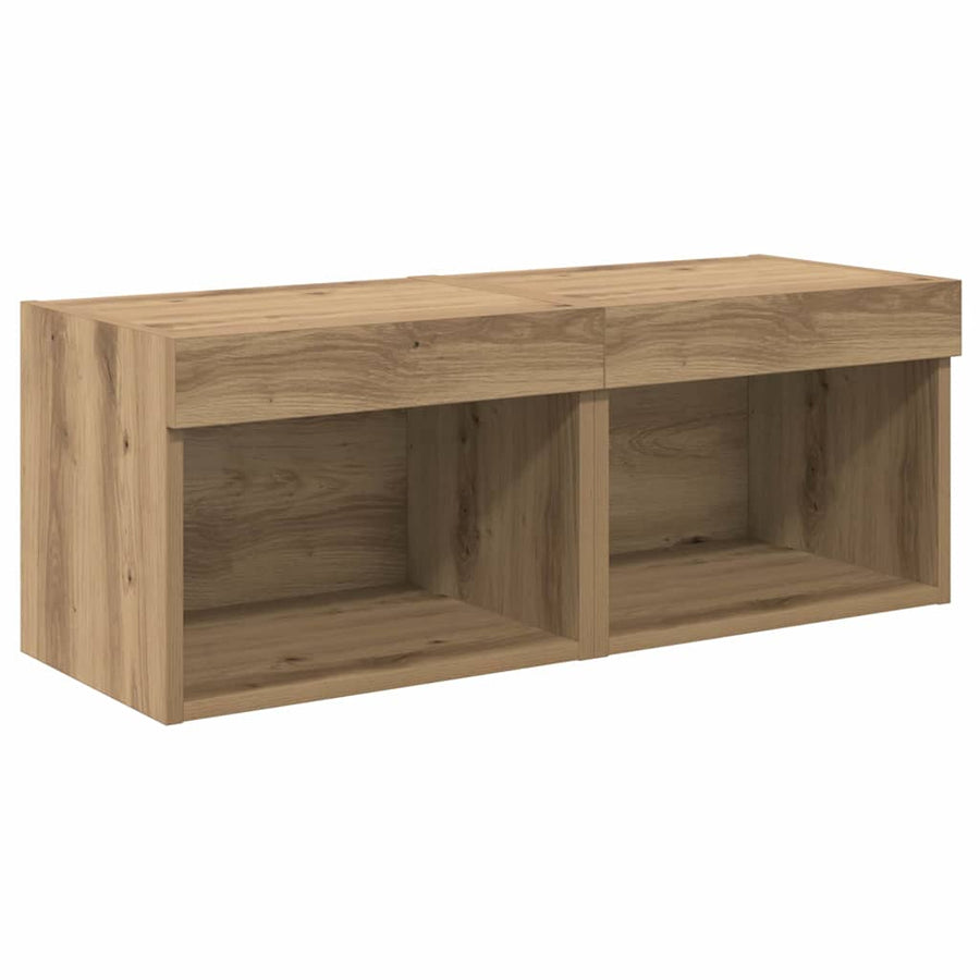 TV Wandmeubels 8 pcs Artisan Eiken Bewerkt hout