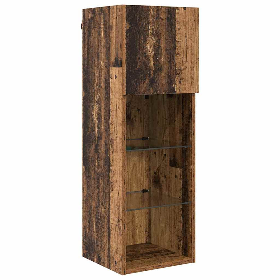 TV Wandmeubels 5 pcs Zwart Eiken 60 x 30 x 30 cm Bewerkt hout