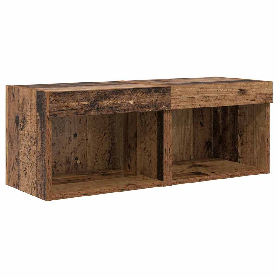 TV Wandmeubels 5 pcs Zwart Eiken 60 x 30 x 30 cm Bewerkt hout