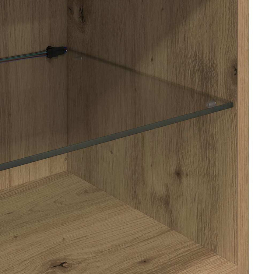TV Wandmeubels 5 pcs Zwart Eiken 60 x 30 x 30 cm Bewerkt hout