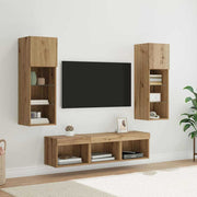 TV meubel 60x30x30 cm zwart eiken bewerkt hout