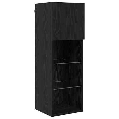 TV Wandmeubels 5 pcs Zwart Eiken 60 x 30 x 30 cm Bewerkt hout