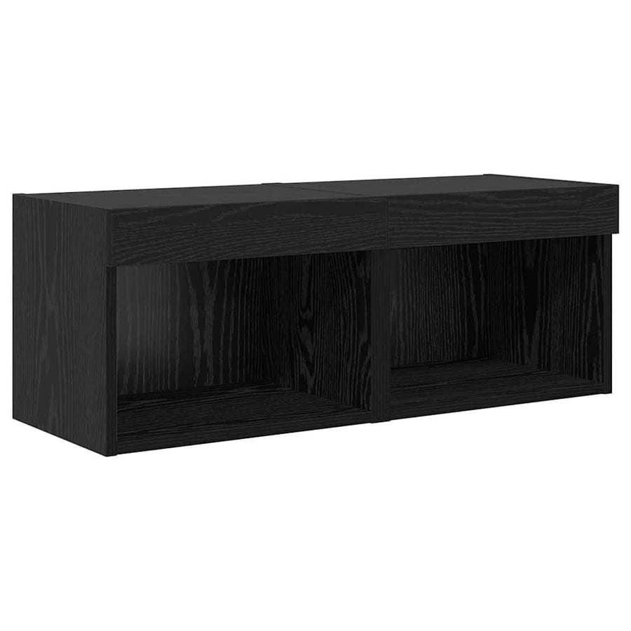 TV Wandmeubels 5 pcs Zwart Eiken 60 x 30 x 30 cm Bewerkt hout