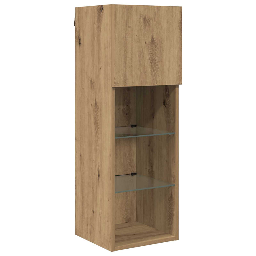 TV-wandmeubel Wandgemonteerd 6 pcs Artisan Eiken Bewerkt hout