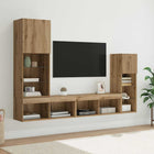 TV Wall Units Wall-mounted 4 pcs Artisan Oak Engineered Wood