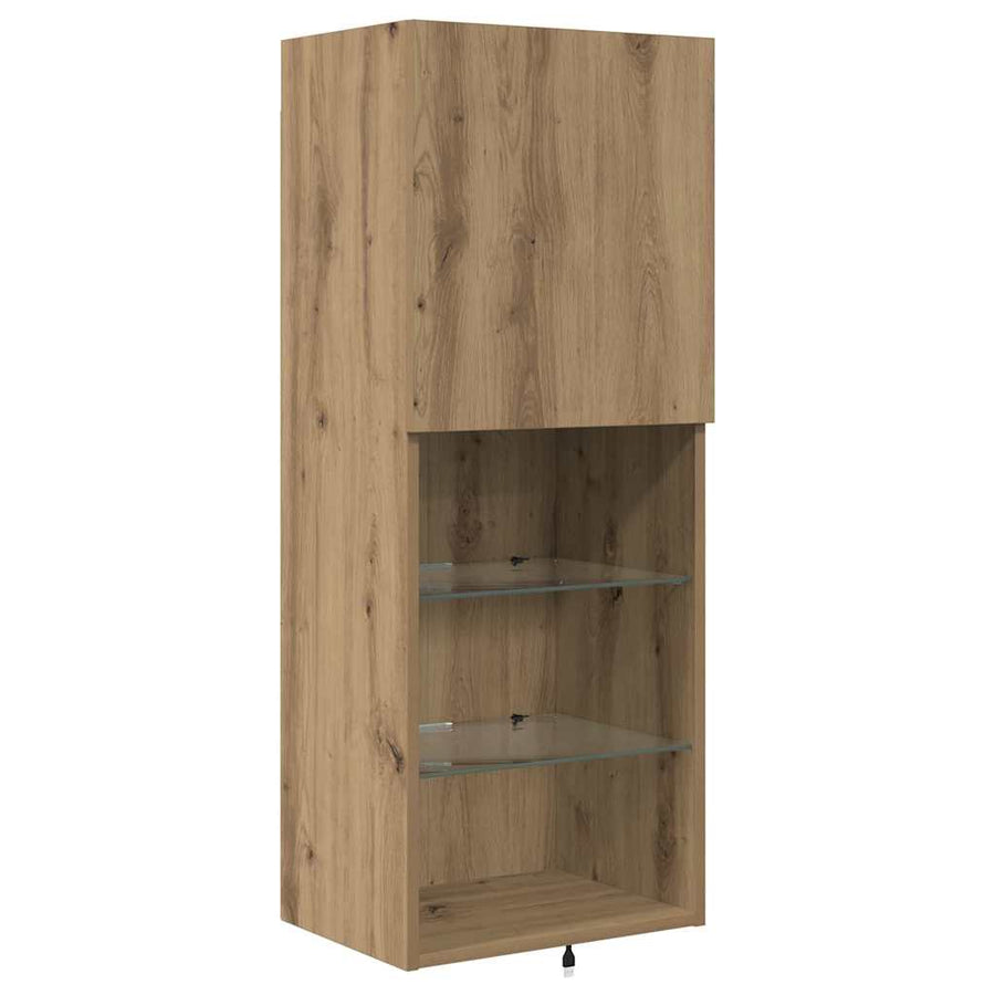 TV Wandmeubels Wandgemonteerd 4 pcs Artisan Eiken Bewerkt hout