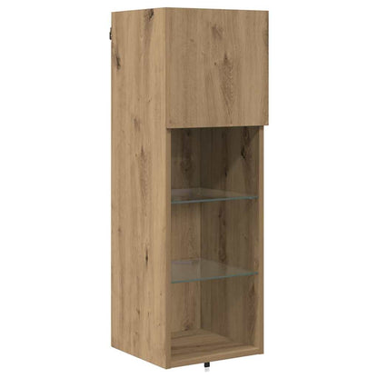 TV Wandmeubels Wandgemonteerd 4 pcs Artisan Eiken Bewerkt hout
