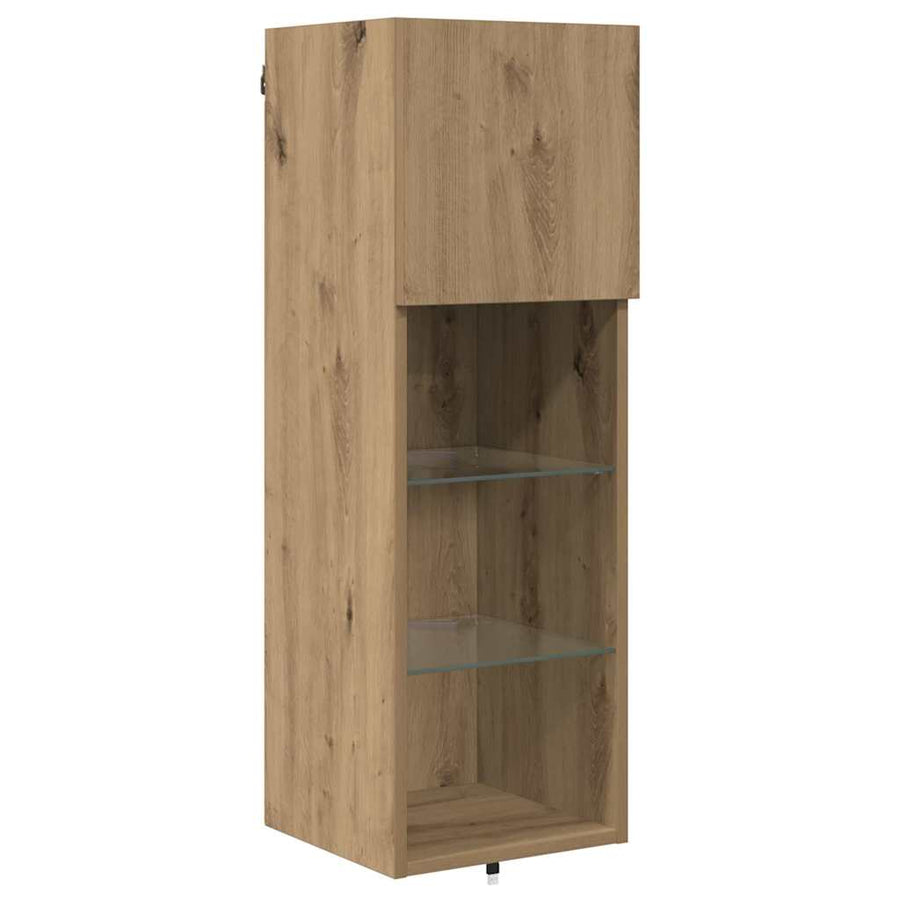 TV Wandmeubels Wandgemonteerd 4 pcs Artisan Eiken Bewerkt hout