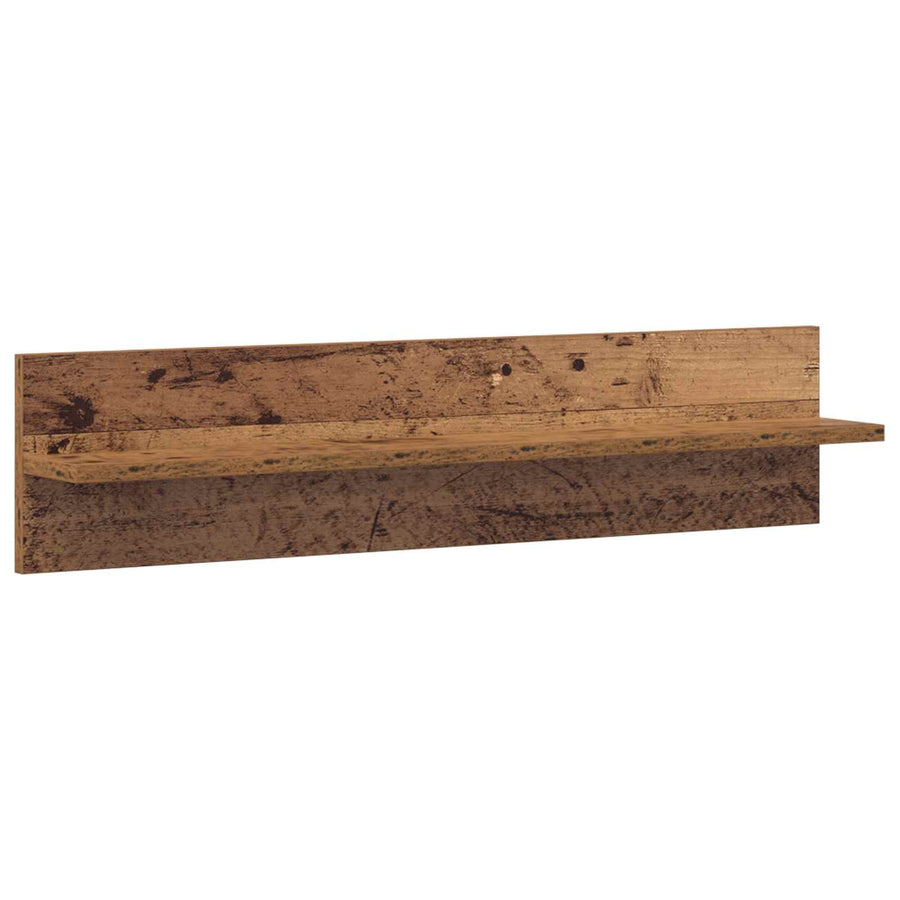 TV Wand Eenheden met LED Wandgemonteerd 6 pcs Oudhout Bewerkt hout