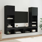 Tv meubel wandmontage 102 cm zwart eiken