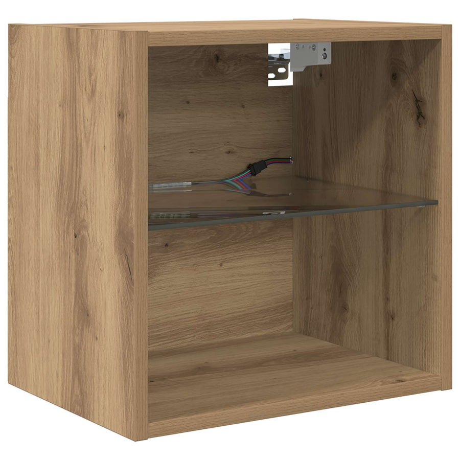 TV Wand Eenheden met LED 5 stuks Artisan Eiken 100 x 30 x 30 cm