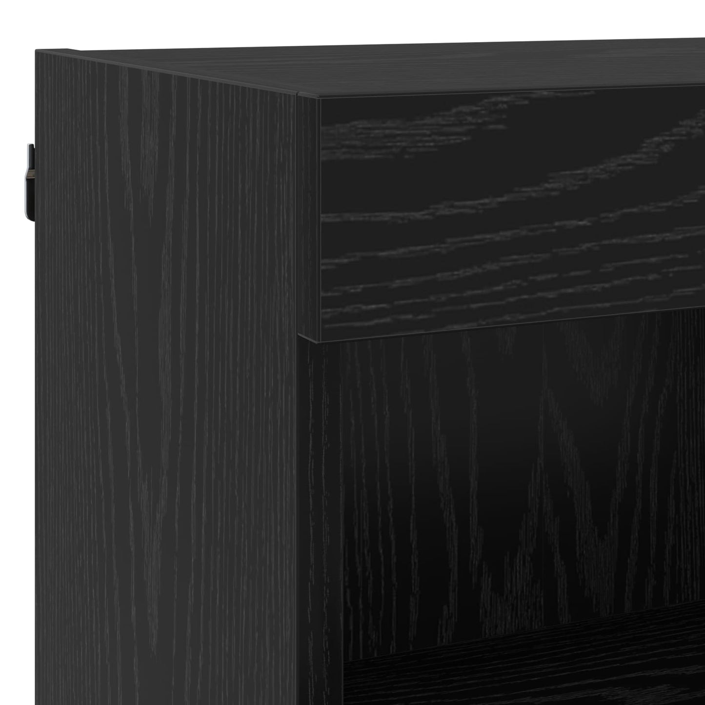 TV Wand Eenheden met LED 5 stuks Zwart Eiken 100 x 30 x 30 cm