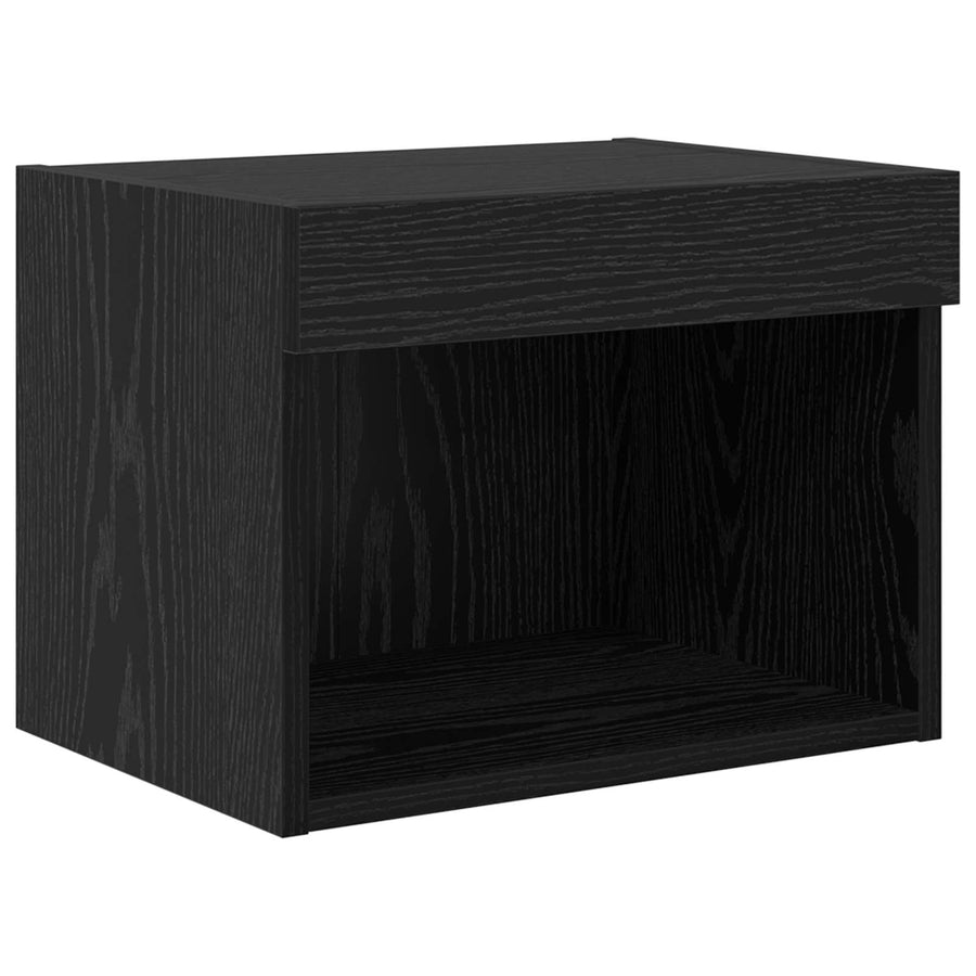TV Wand Eenheden met LED 5 stuks Zwart Eiken 100 x 30 x 30 cm