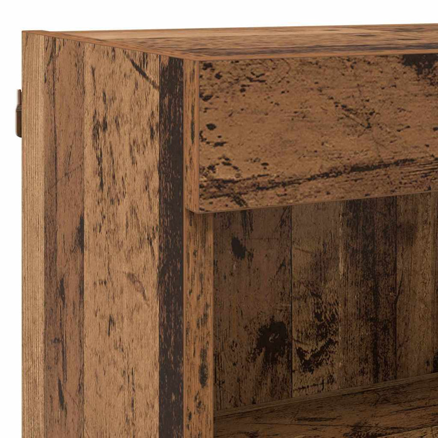 TV Wand Eenheden met LED 6 pcs Oud Hout Bewerkt hout