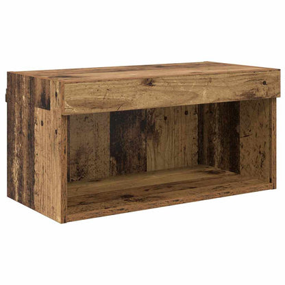 TV Wand Eenheden met LED 6 pcs Oud Hout Bewerkt hout