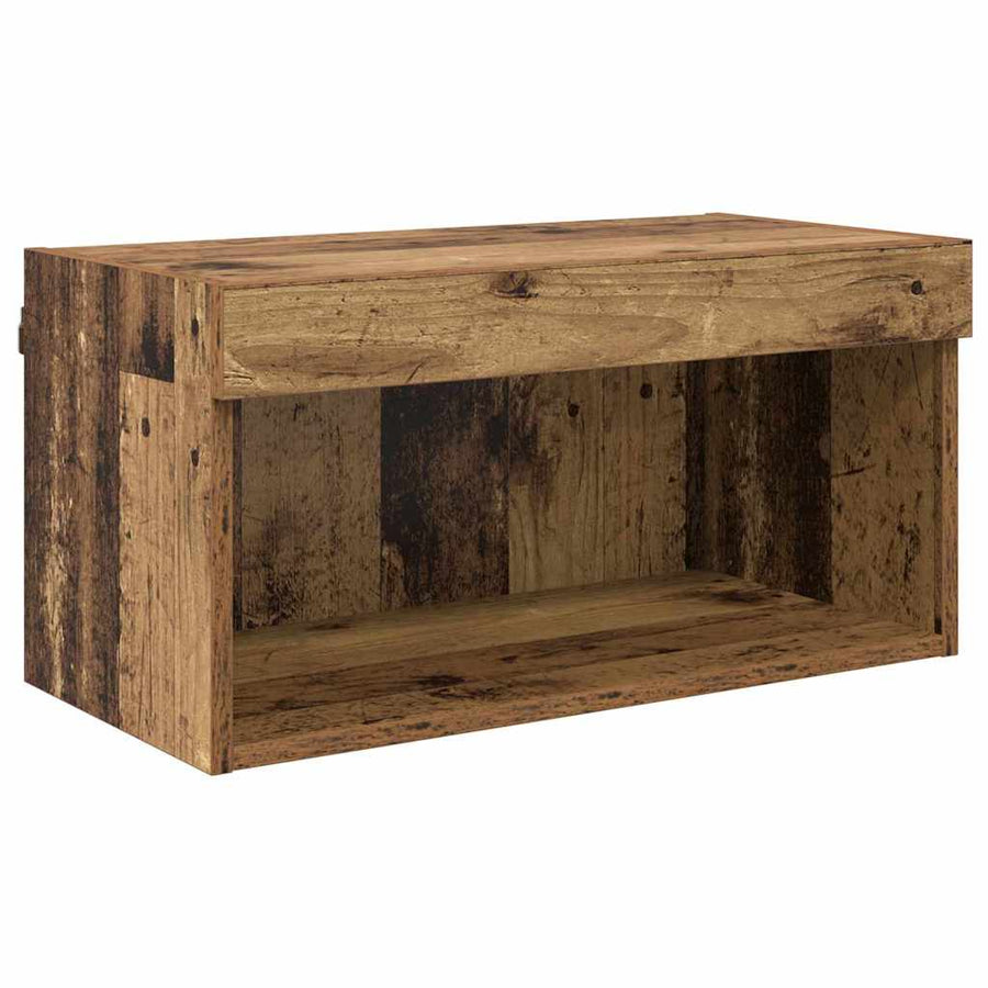 TV Wand Eenheden met LED 6 pcs Oud Hout Bewerkt hout