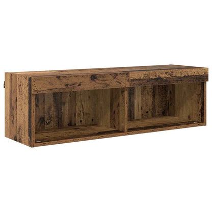 TV Wand Eenheden met LED 6 pcs Oud Hout Bewerkt hout
