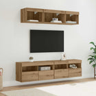 TV Wall Units with LED 5 Pieces Artisan Oak 80 x 30 x 40 cm
