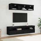 Tv meubel set 5 stuks zwart eiken 80x30x40 cm