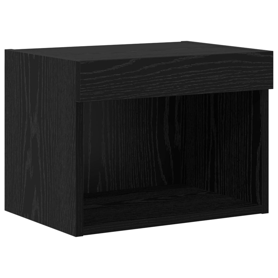 Tv Wand Eenheden Met Led 5 Stuks Zwart Eiken 80 X 30 X 40 Cm