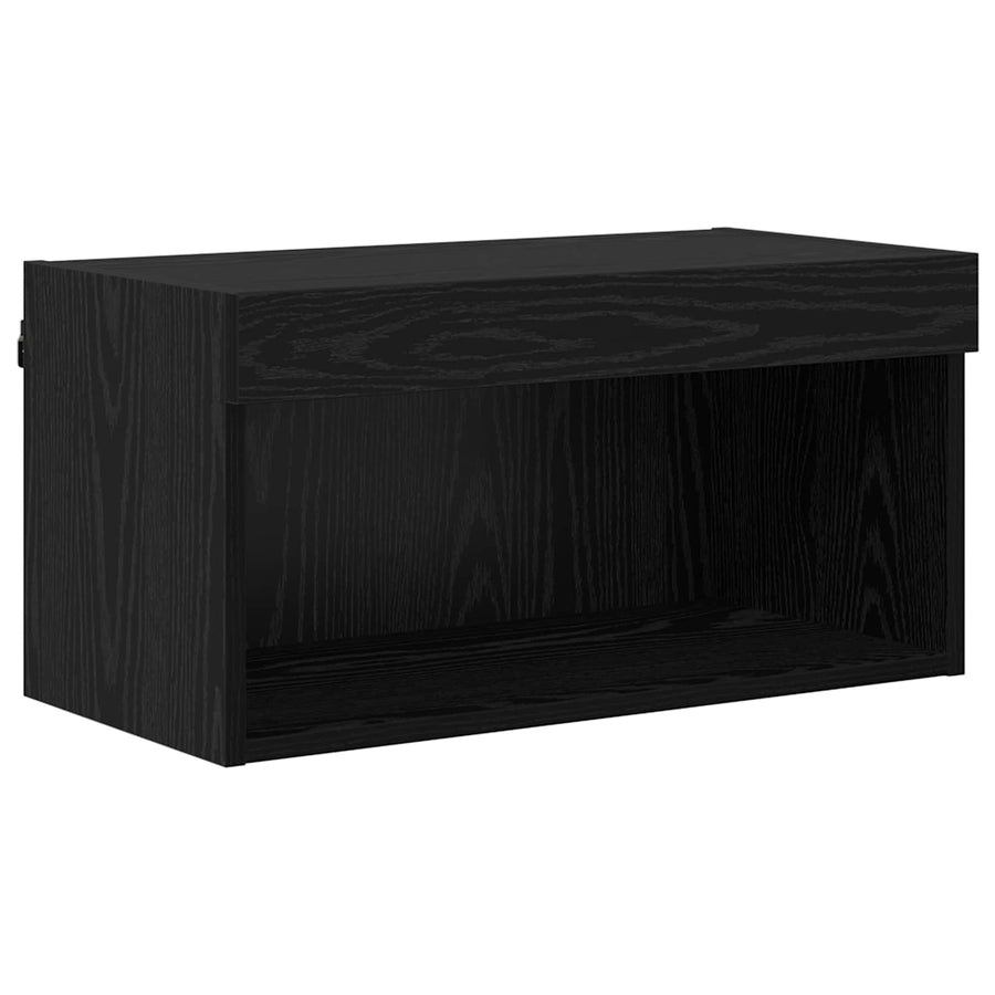 Tv Wand Eenheden Met Led 5 Stuks Zwart Eiken 80 X 30 X 40 Cm