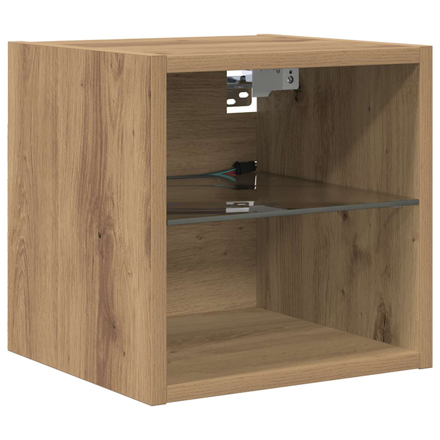 Tv Wandmeubels Wandgemonteerd 6 Pcs Artisan Eiken Bewerkt Hout