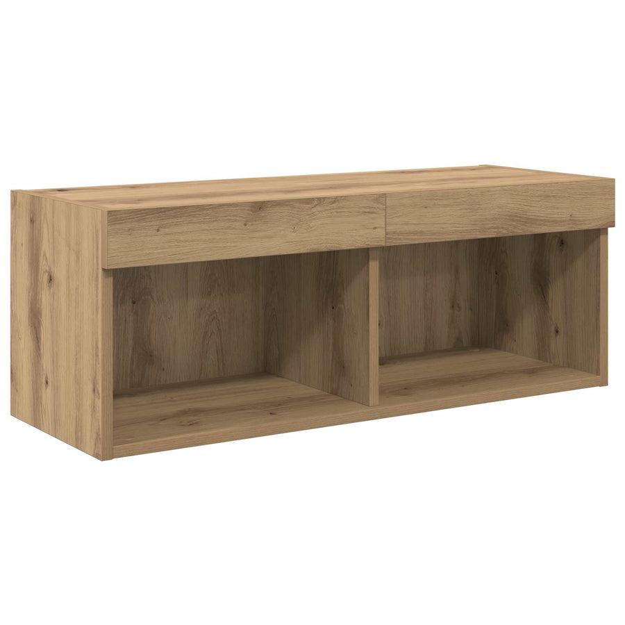 Tv Wandmeubels Wandgemonteerd 6 Pcs Artisan Eiken Bewerkt Hout