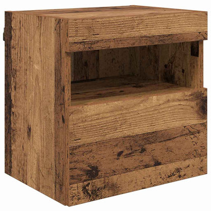 Tv Wand Eenheden Met Led 5 Pcs Oud Hout 40,5 X 30 X 90 Cm